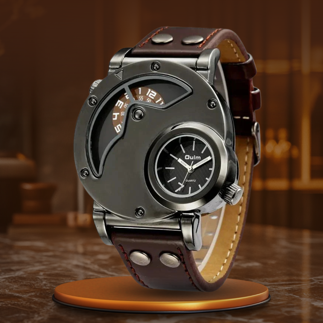 Olsen & Olsen Luxury Dual Time Quartz Watch