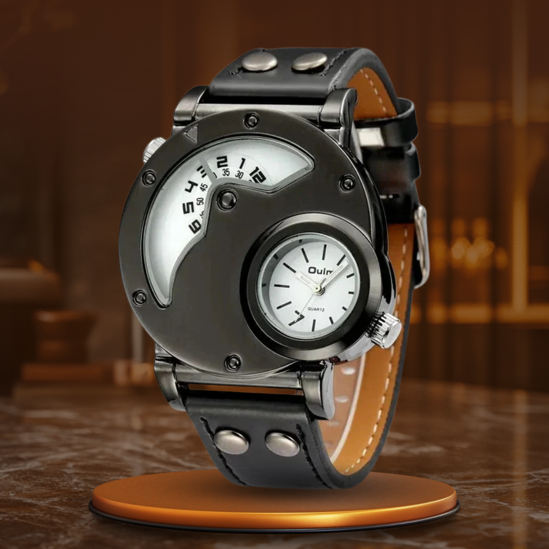 Olsen & Olsen Luxury Dual Time Quartz Watch