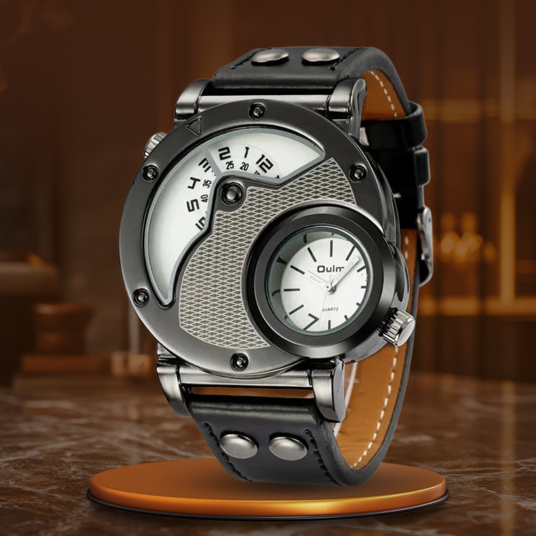 Olsen & Olsen Luxury Dual Time Quartz Watch