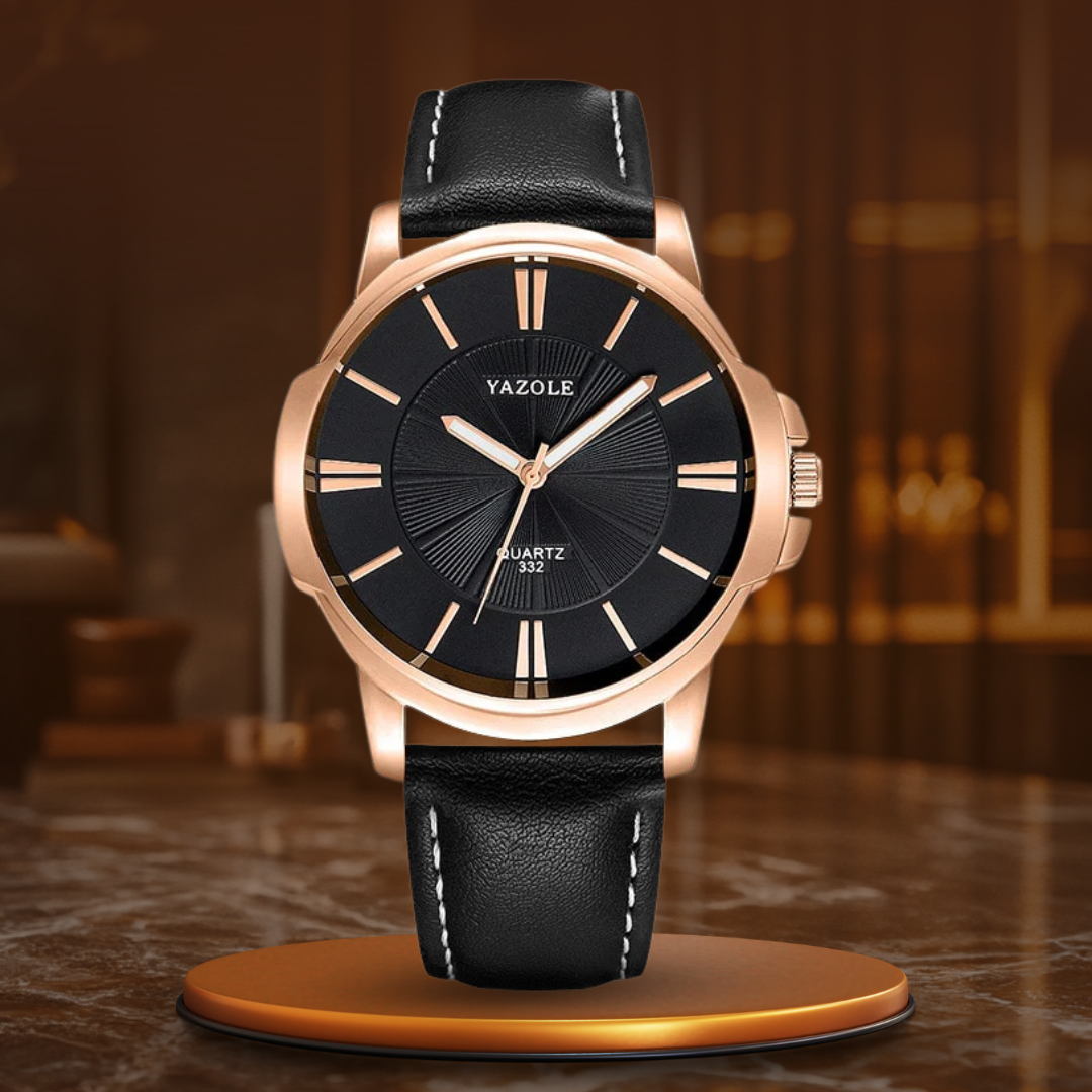 Luxurious Blue Glass Leather Watch™ - Olsen & Olsen