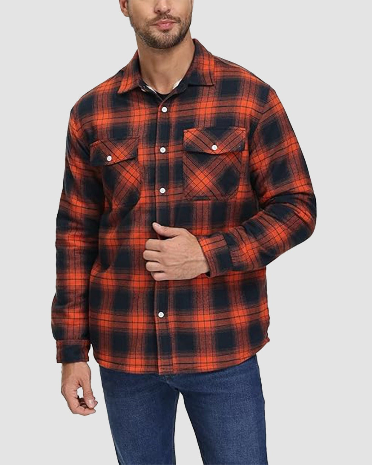 Klaus™ | Warm and Quilted Checkered Overshirt