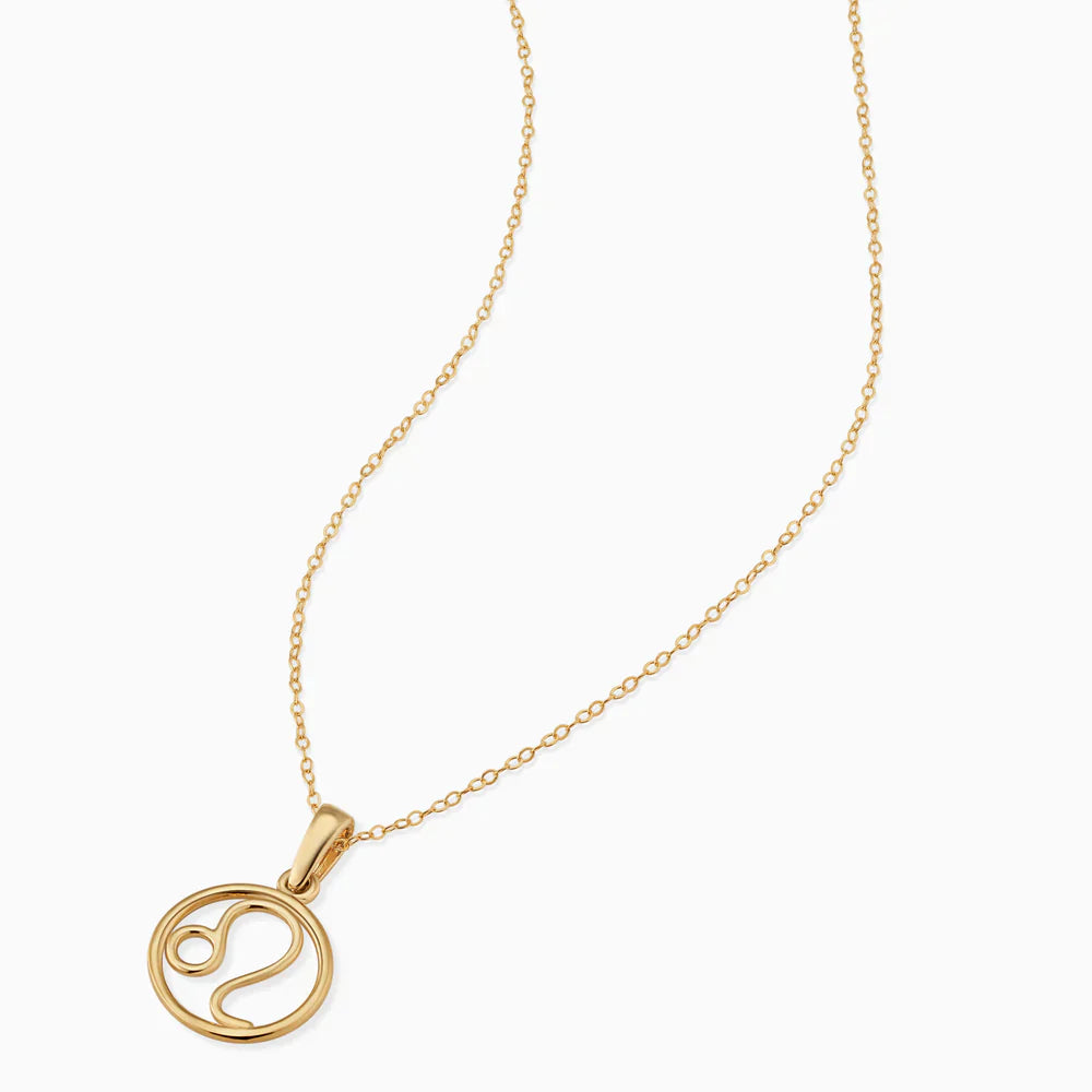 Rose Zodiac Sign Necklace | Gold