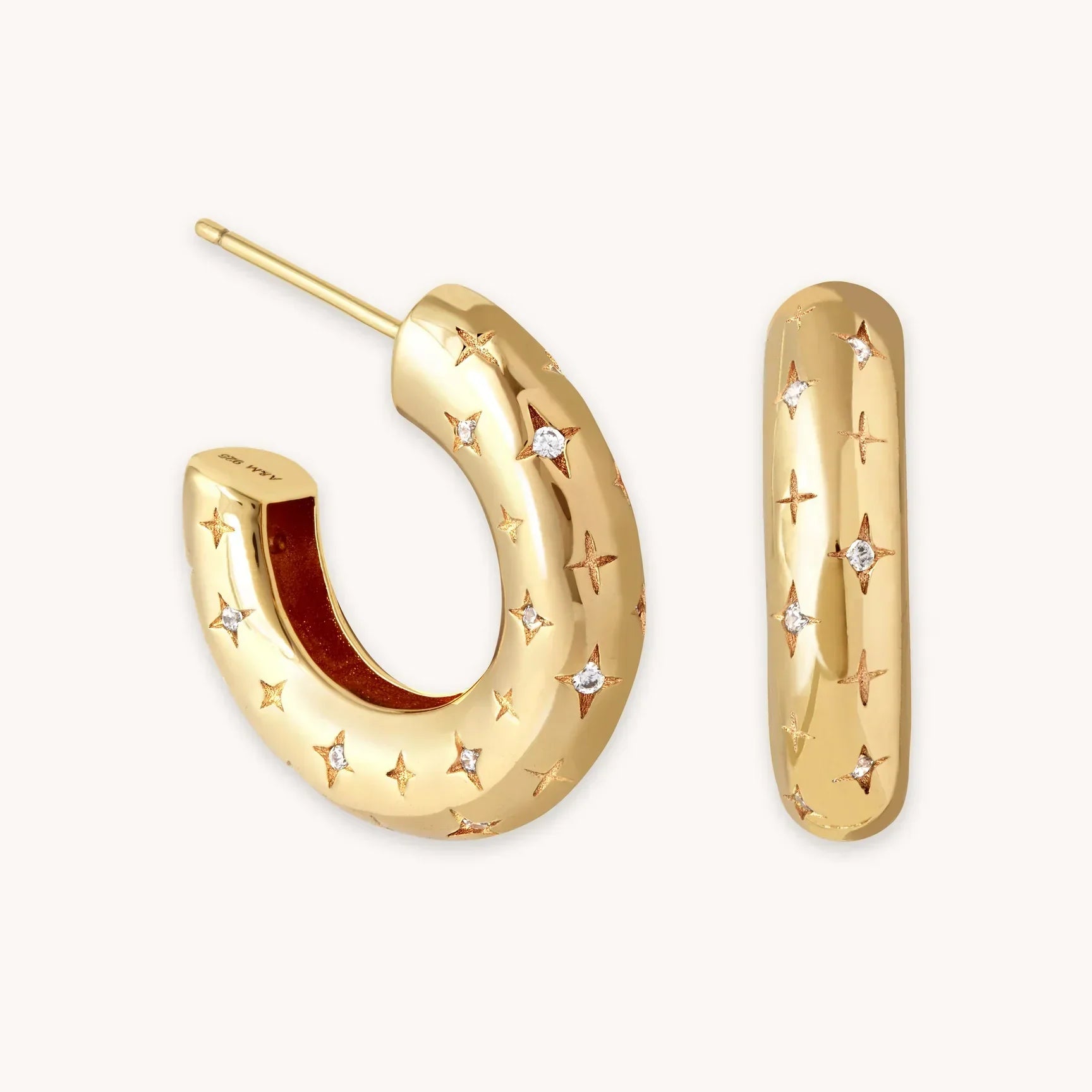 Gaia Cosmic Hoop Earrings | Gold
