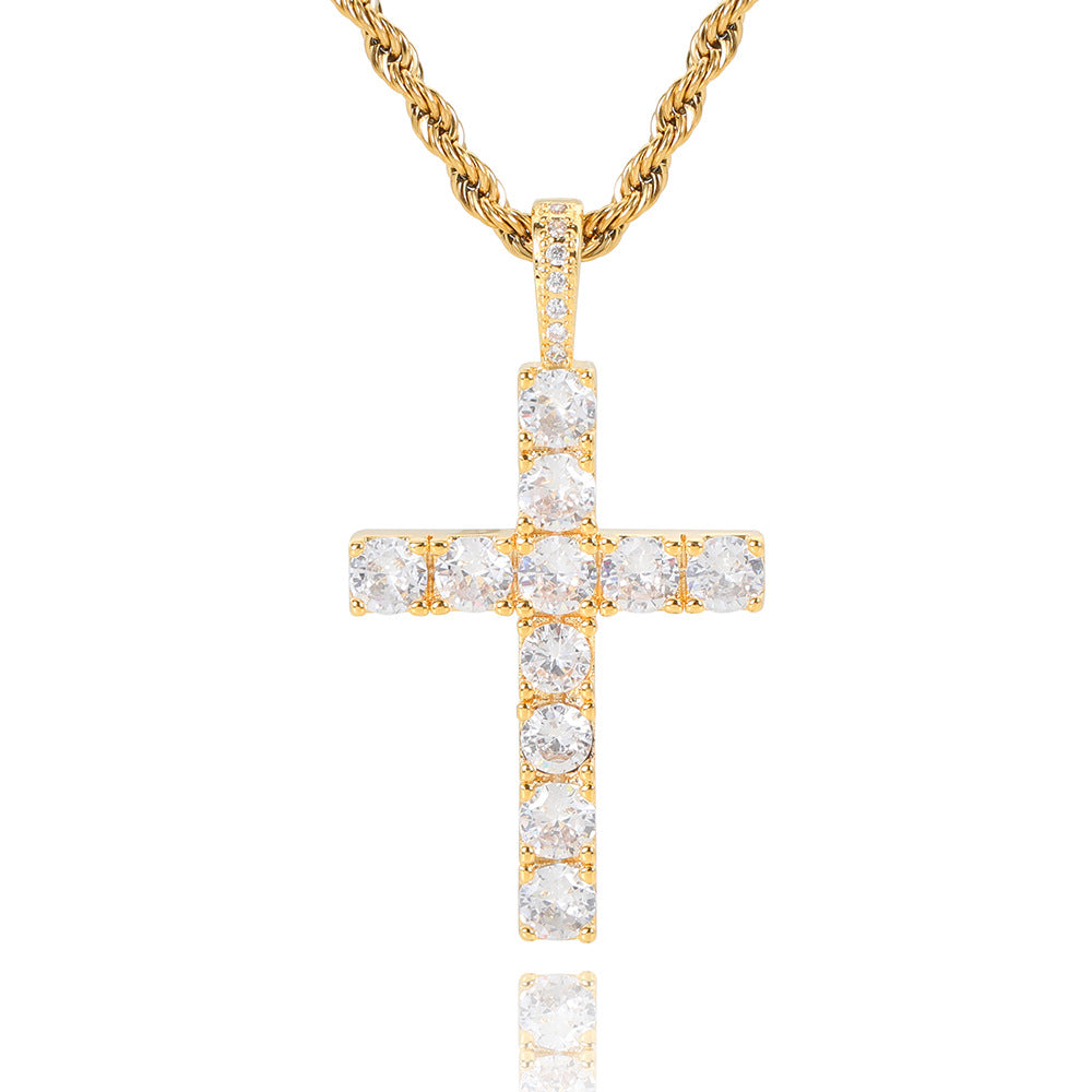 Asia Necklace with Cross | Gold