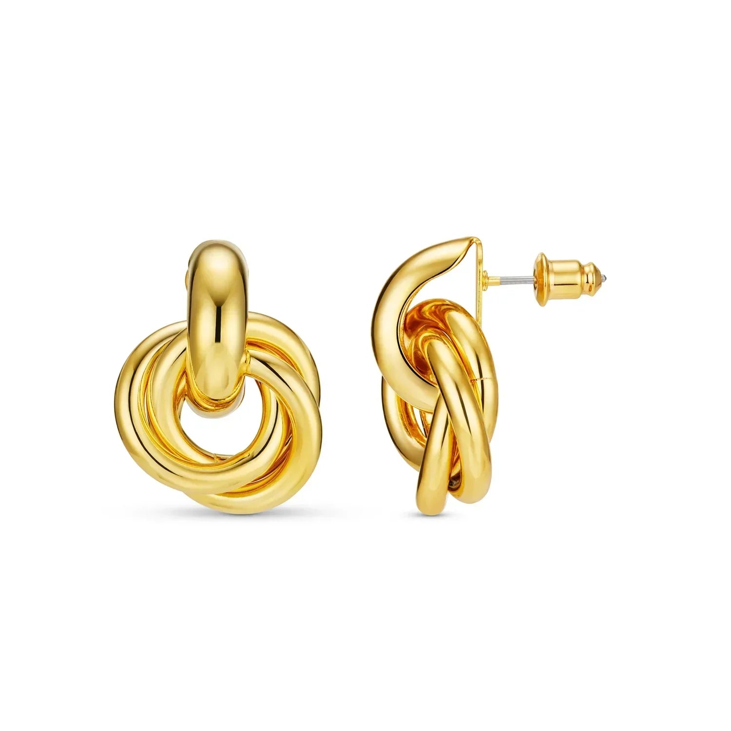 Maia Twisted Statement Earrings | Gold