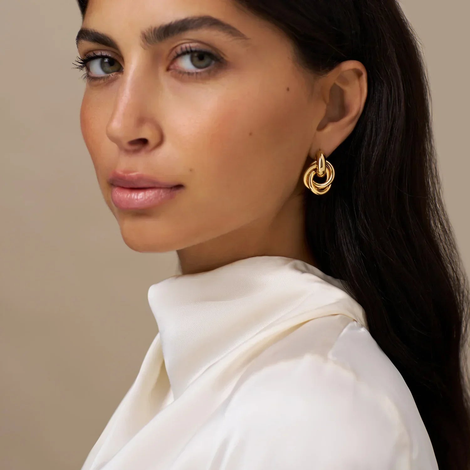 Maia Twisted Statement Earrings | Gold