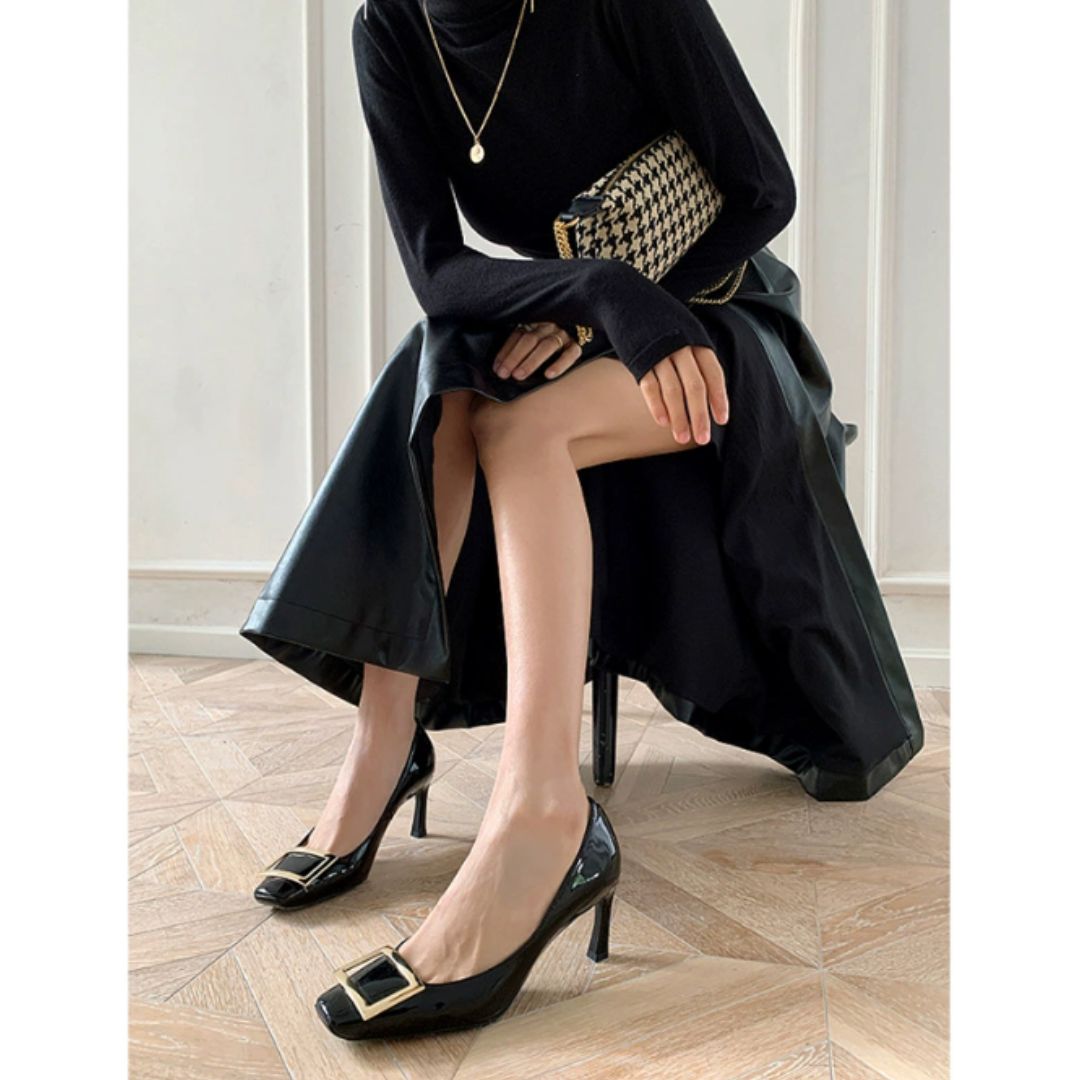 Eve | Elegant Mid-Heel Sandals with Square Toe