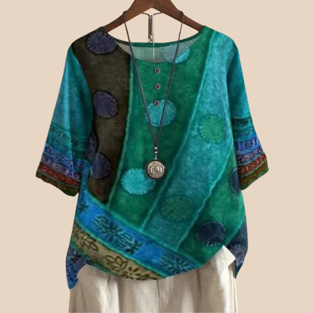 Valarie - Colorful Bohemian Top