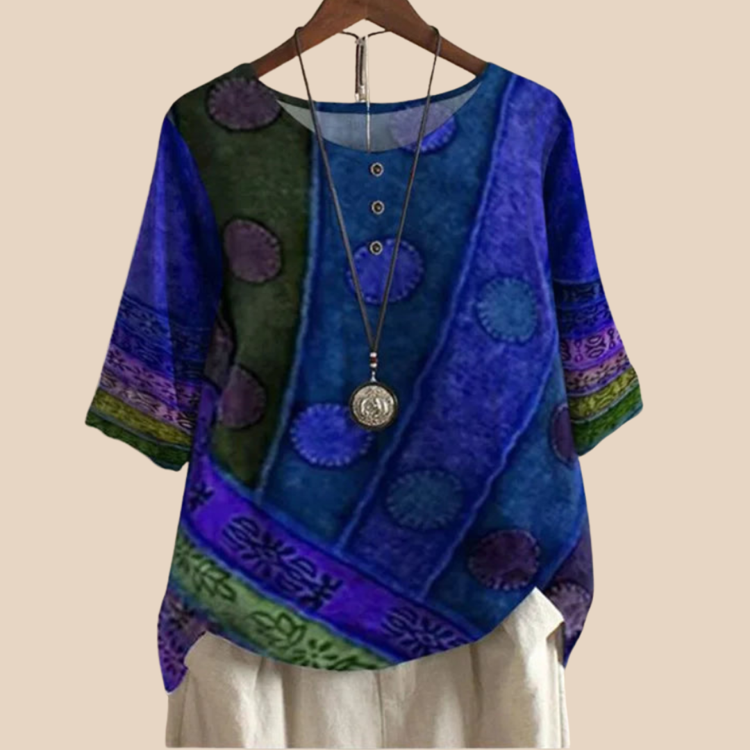 Valarie - Colorful Bohemian Top