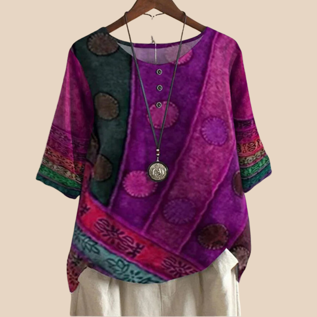 Valarie - Colorful Bohemian Top