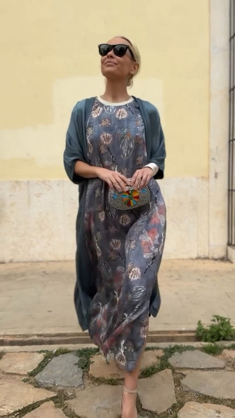 Eleanor| Elegant Long Dress with Matching Shawl