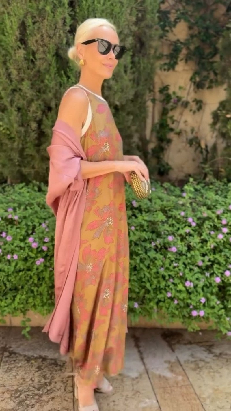 Amelia | Elegant Long Dress with Matching Shawl