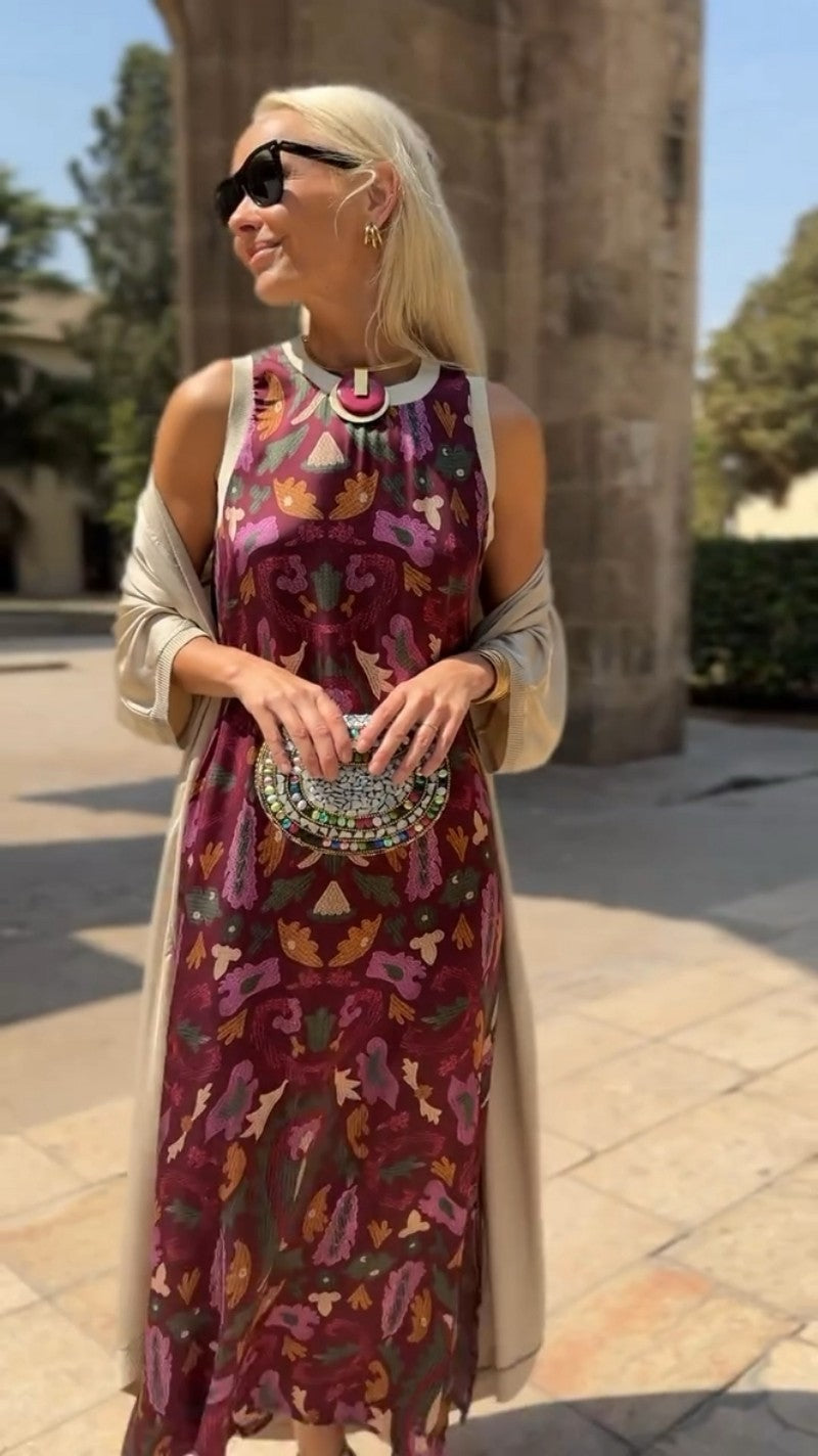 Layla | Elegant long dress with matching shawl