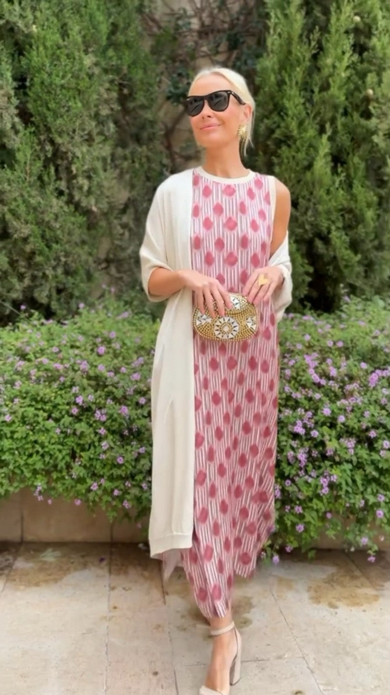 Isabella| Elegant long dress with matching shawl