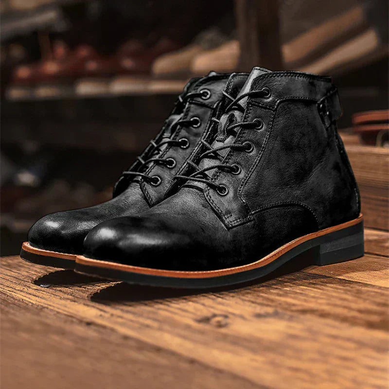 James | Men's Retro Round Toe Boots