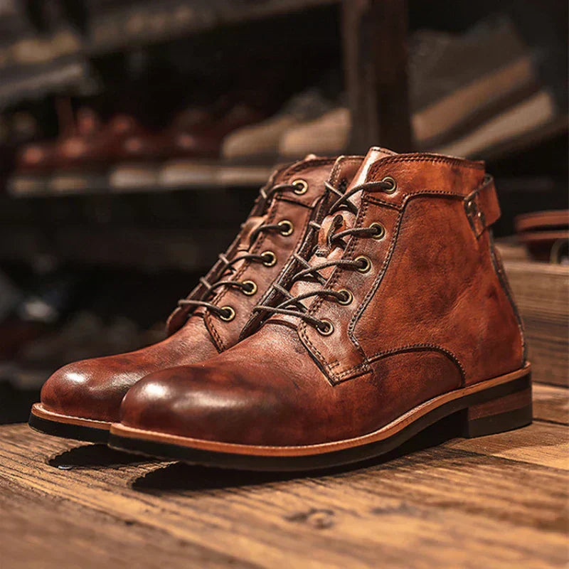 James | Men's Retro Round Toe Boots