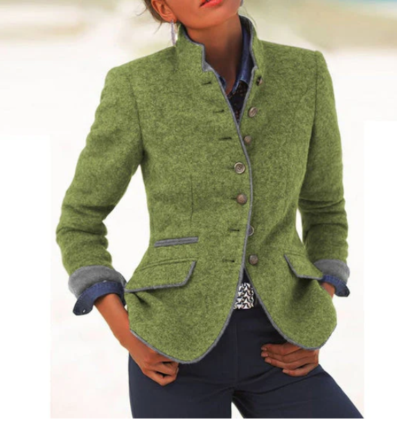 Juliet – Elegant cardigan with a high collar