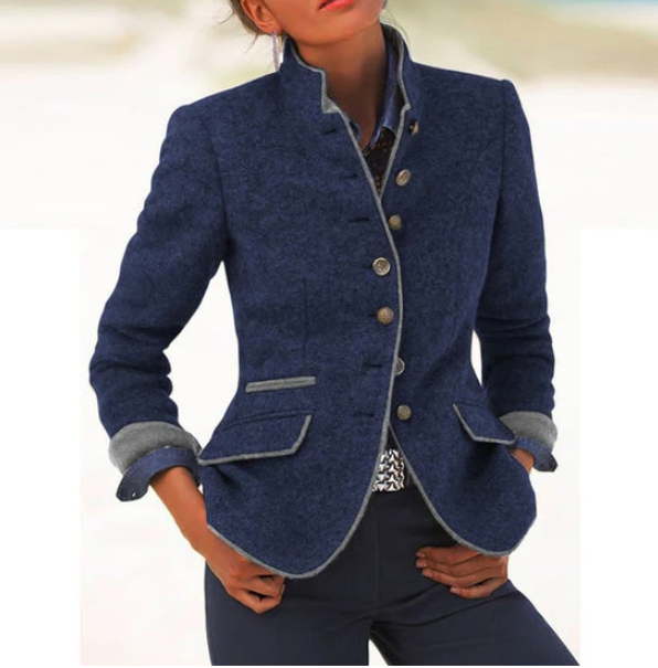 Juliet – Elegant cardigan with a high collar