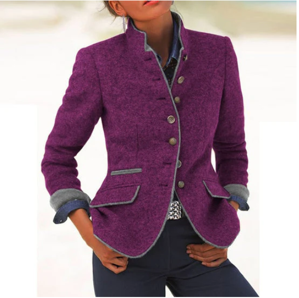 Juliet – Elegant cardigan with a high collar