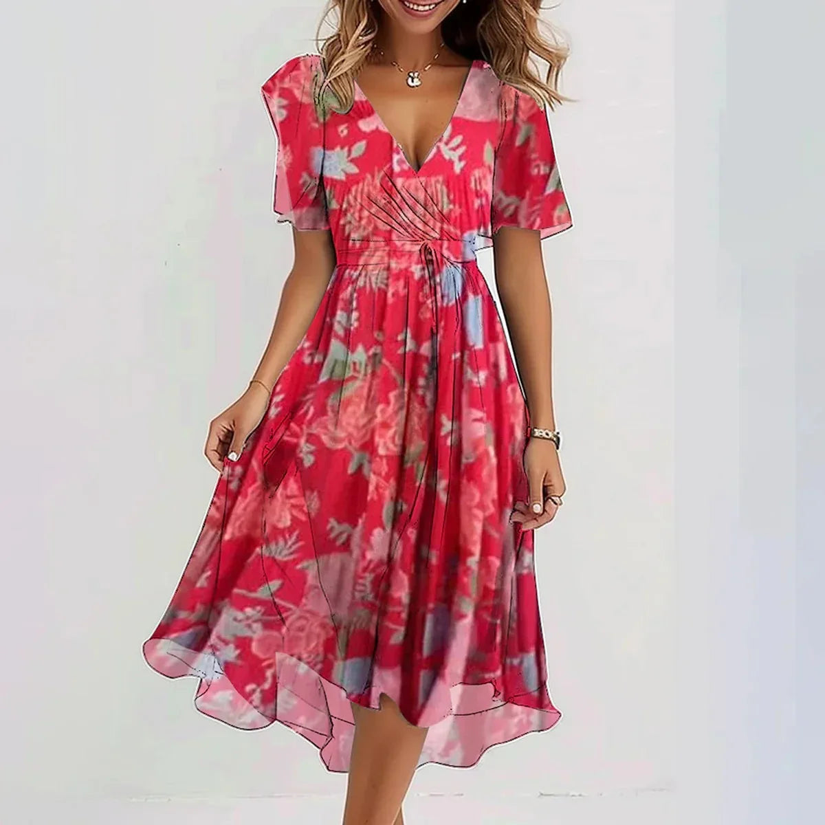 Seraya™ – Elegant, airy dress with a belly-covering cut
