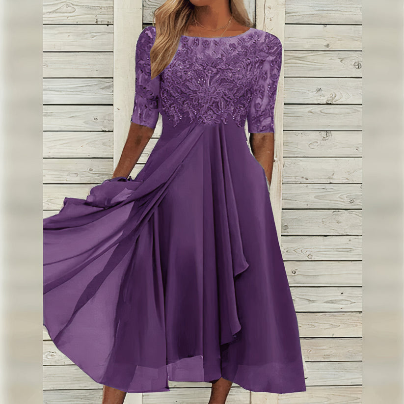 Arabella  | Elegant lace midi dress