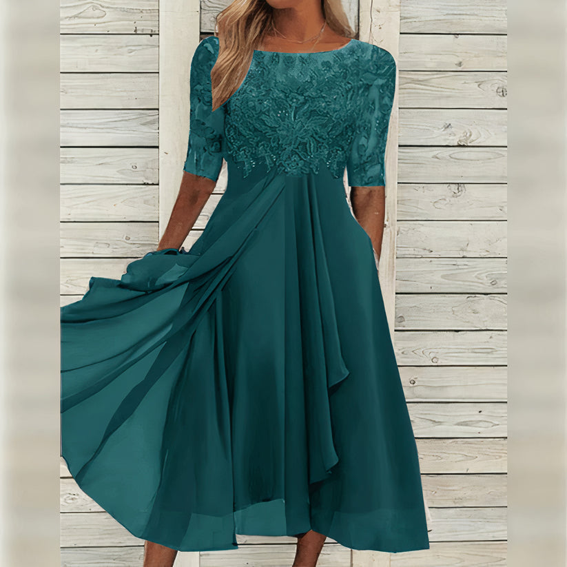 Arabella  | Elegant lace midi dress