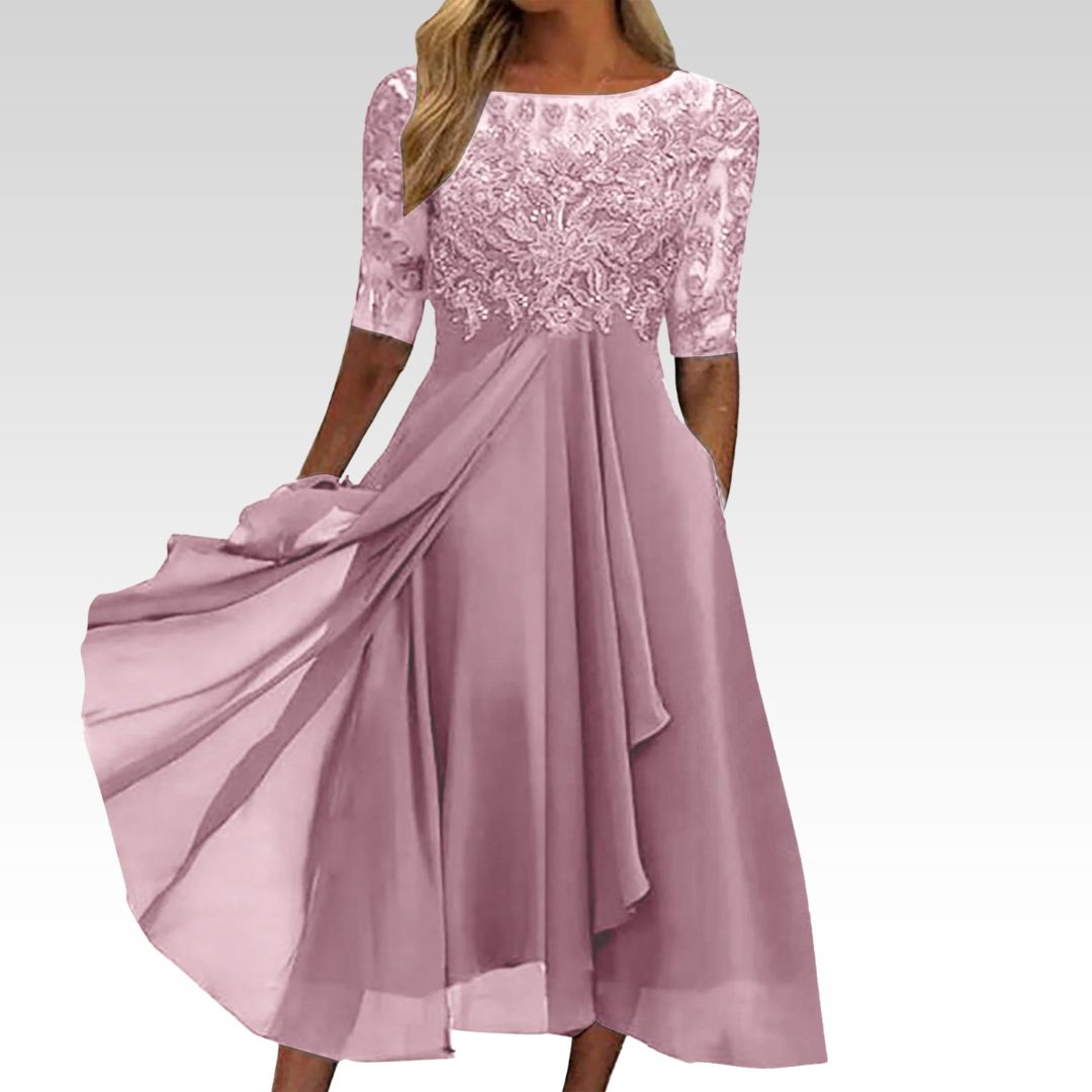 Arabella  | Elegant lace midi dress