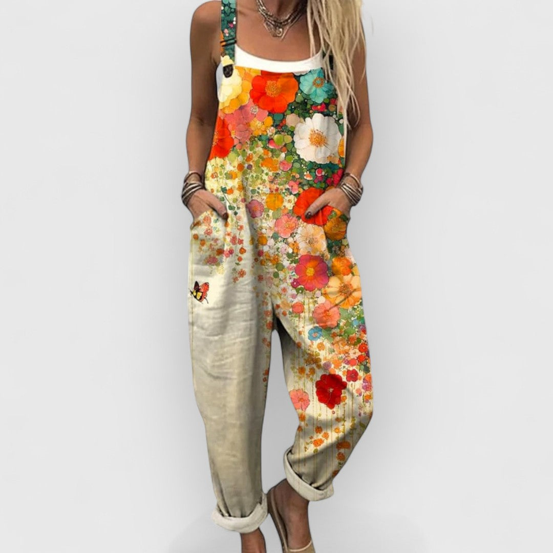 Calista | Vintage Floral Jumpsuit Women