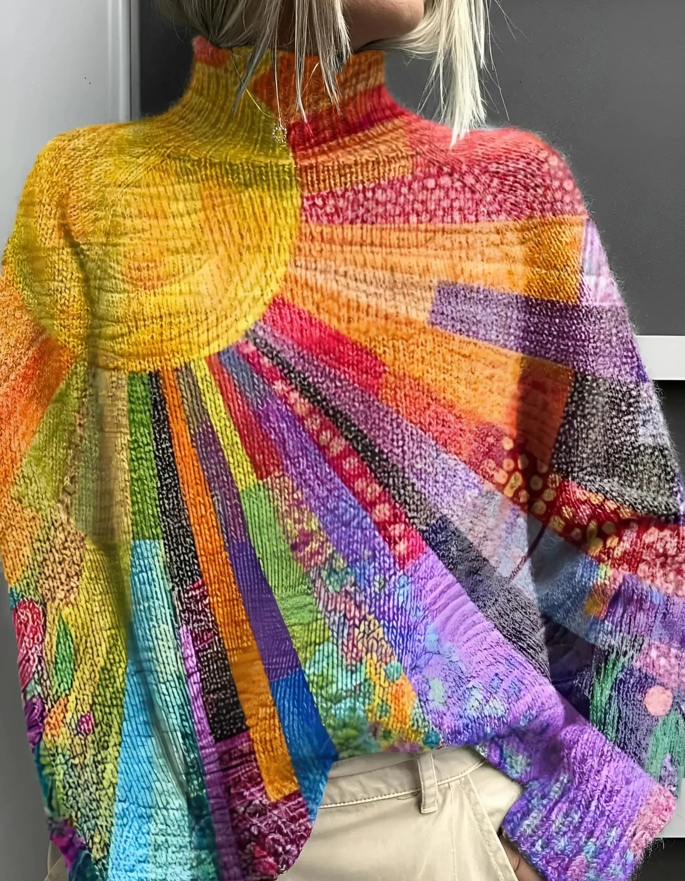 Ada - Colorful and Joyful Turtleneck Sweater
