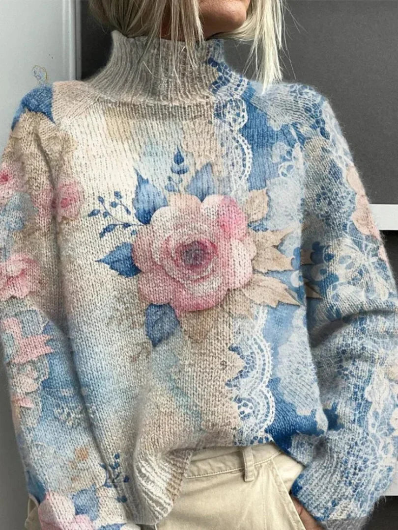 Roos - Lace Turtleneck Sweater