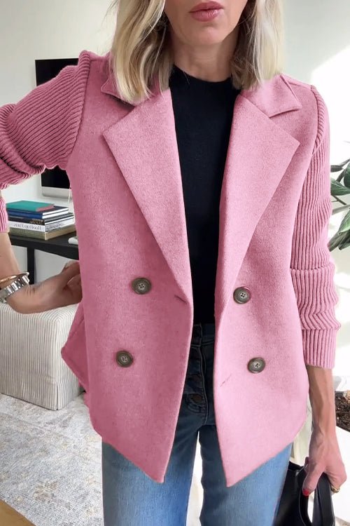 Nicole- Elegant Knit-Sleeve Blazer