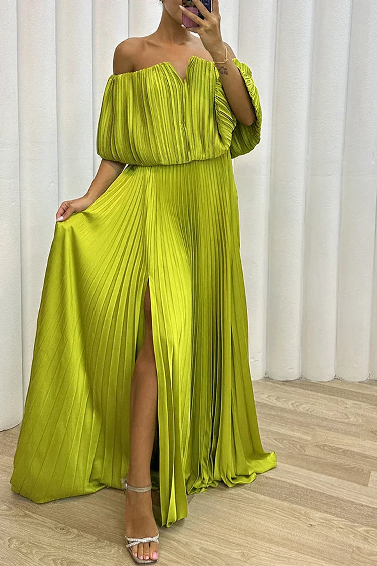 Isabella - Elegant Pleated Maxi Dress
