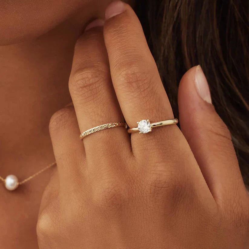Jade Trellis Ring | Gold