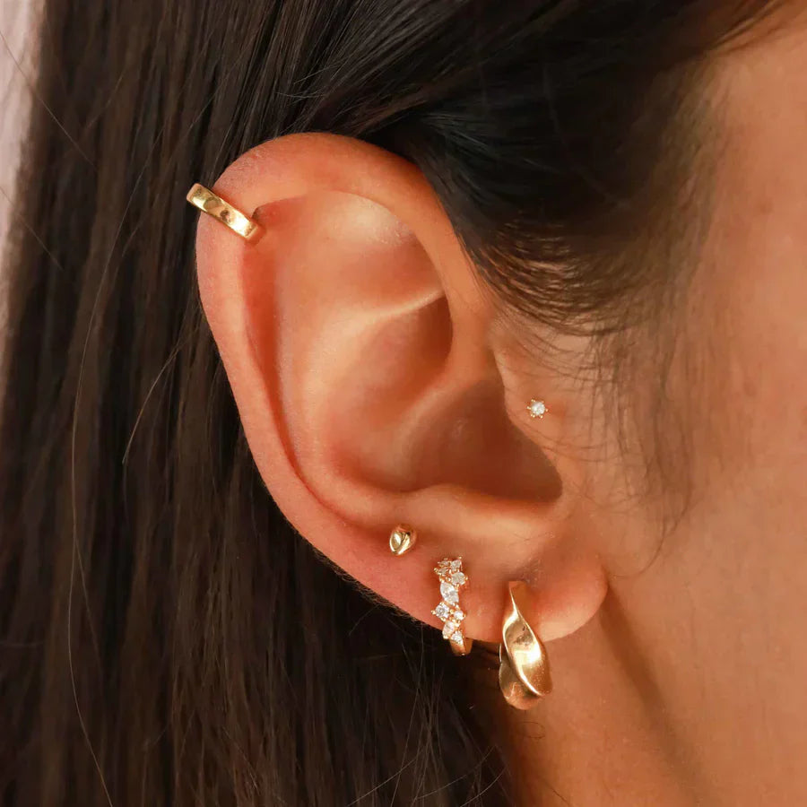 Esme Hoop earrings with crystals | Gold