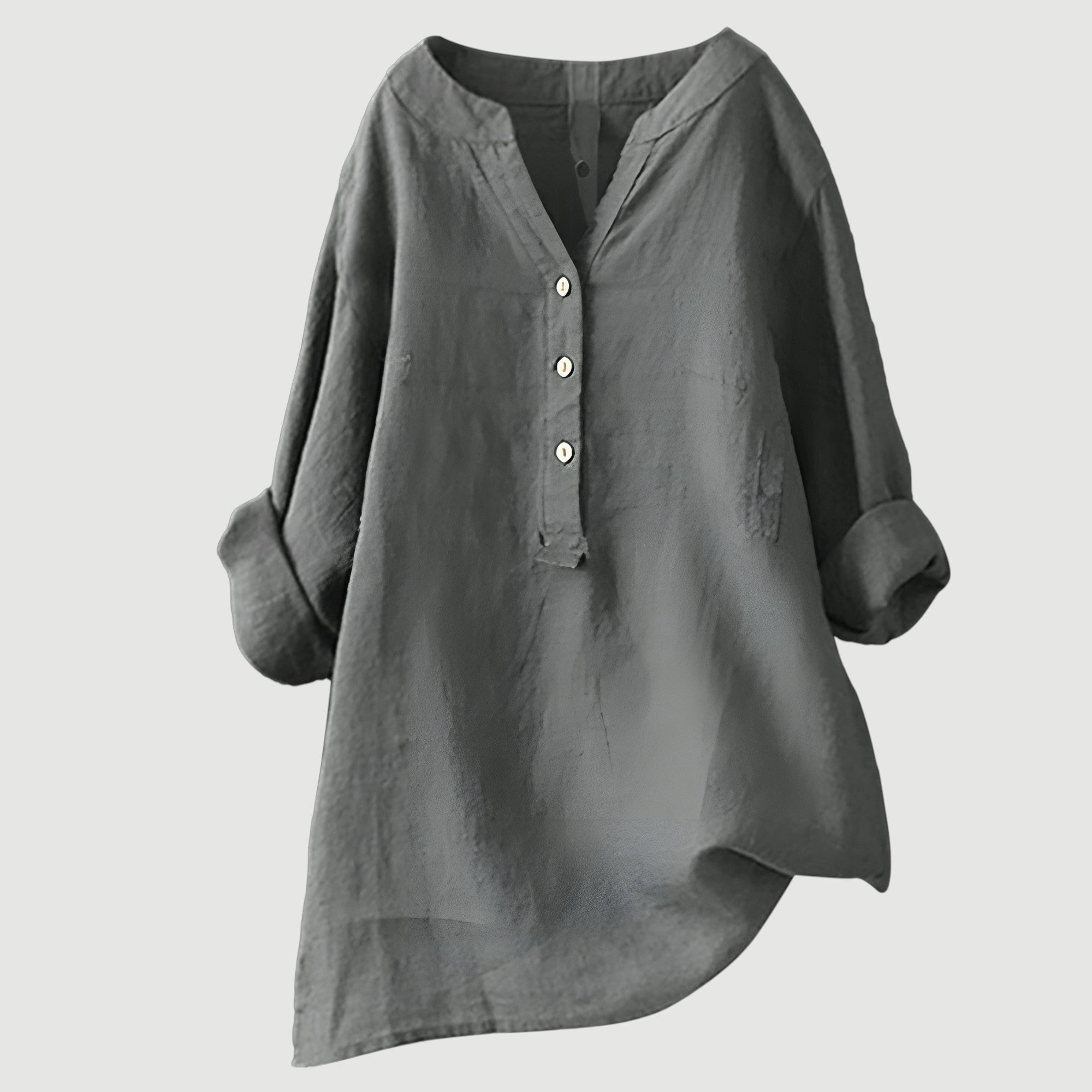 Freja™ - Airy and Comfortable Linen Shirt with Buttons