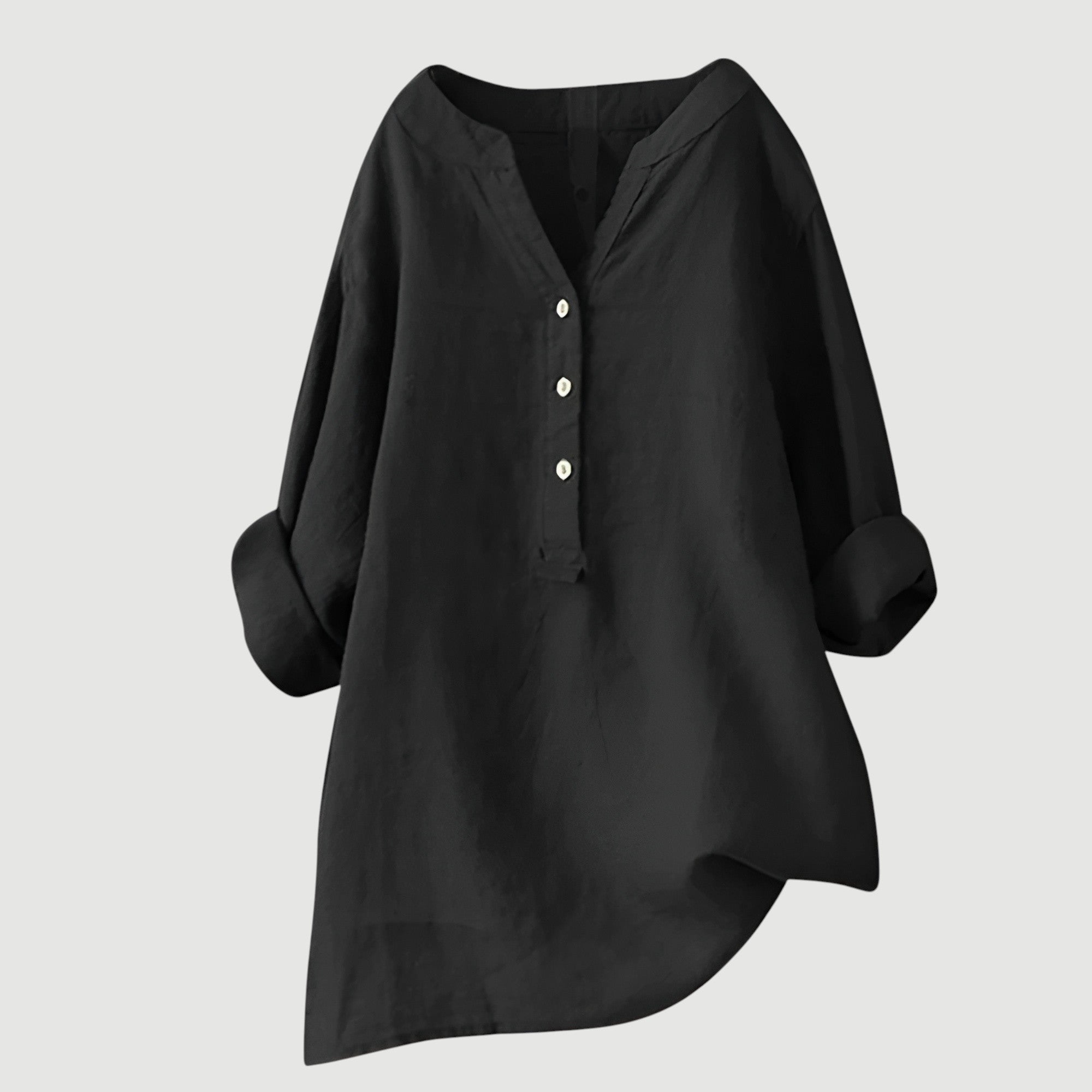 Freja™ - Airy and Comfortable Linen Shirt with Buttons