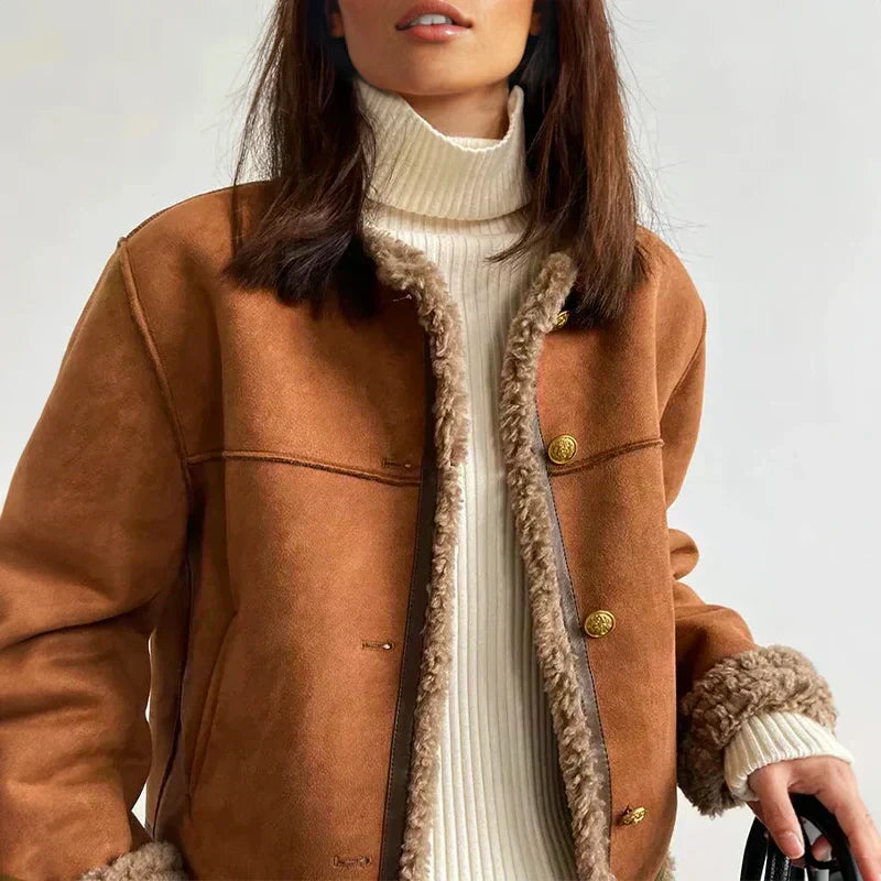 Mariah | Warm Brown Leather Jacket