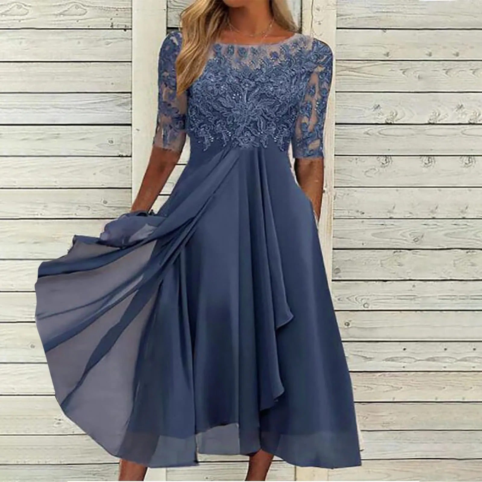 Arabella  | Elegant lace midi dress