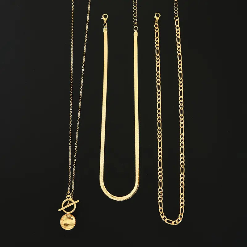 Demi Layered necklace with textured coins Savira | Gold