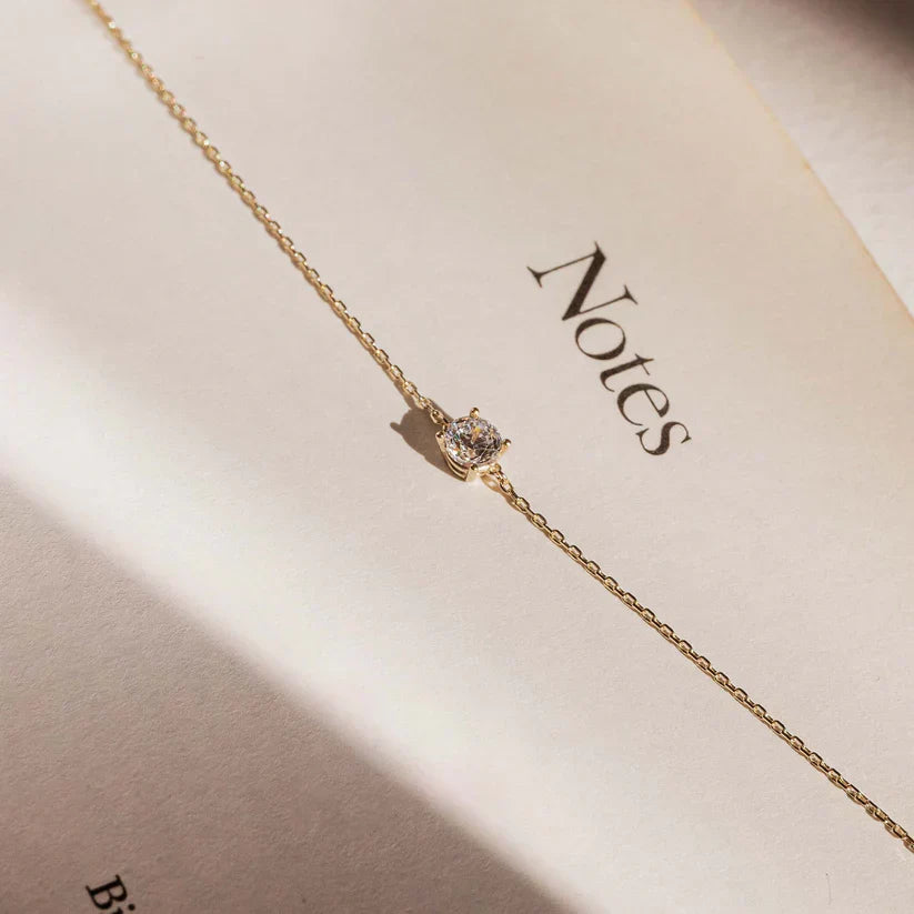Dana Moissanite Stone Bracelet | Gold