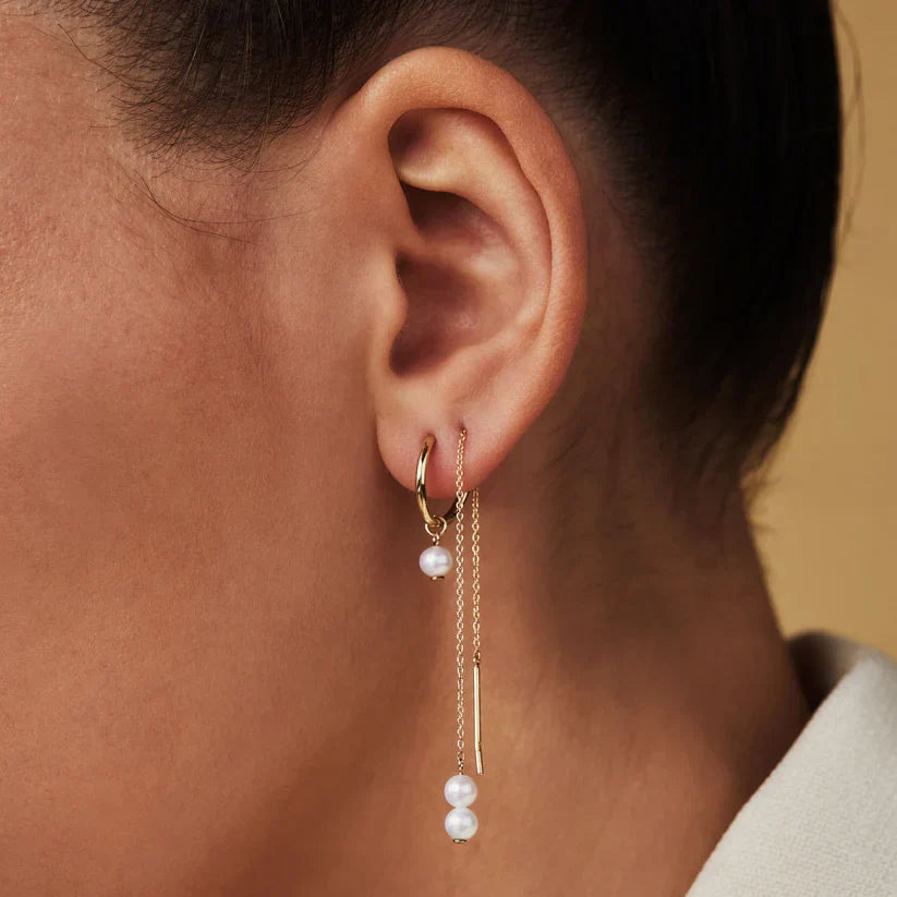 Faye Hoop earrings with crystals | Gold