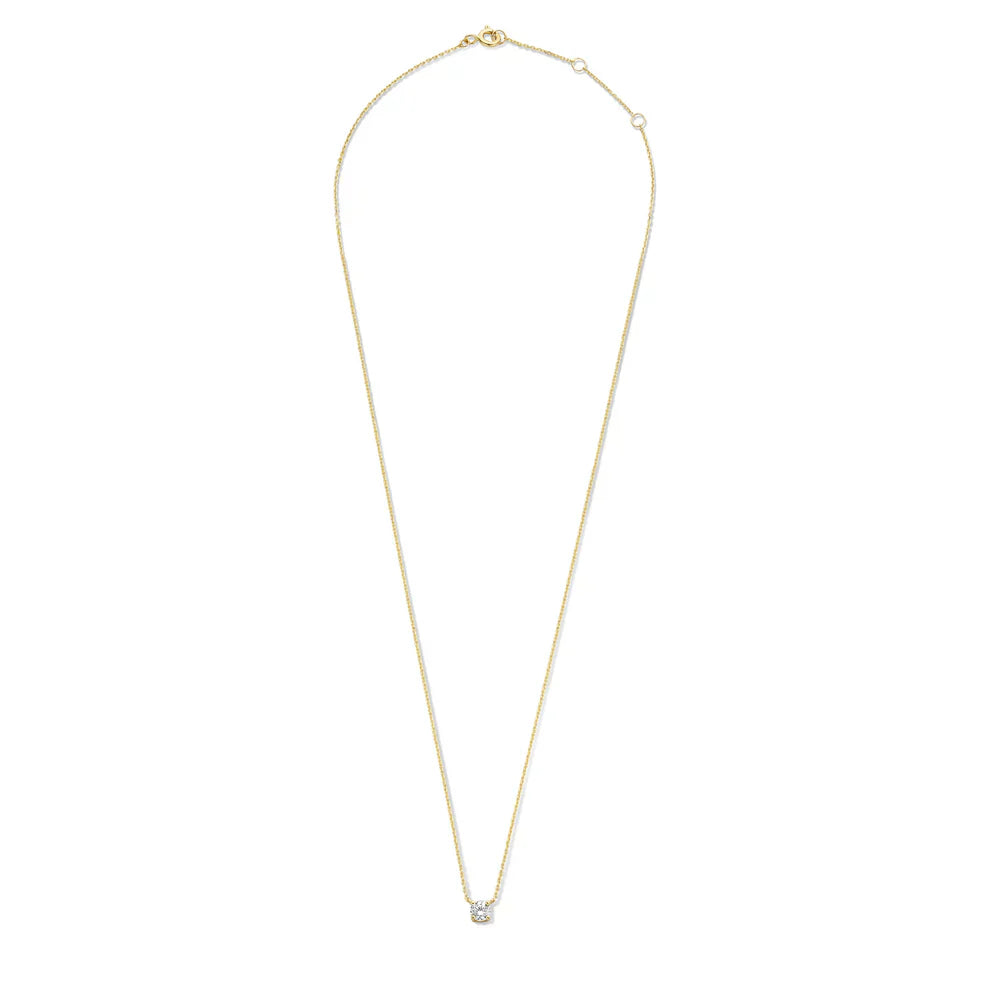 Kira  Necklace with Moissanite Stone | Gold