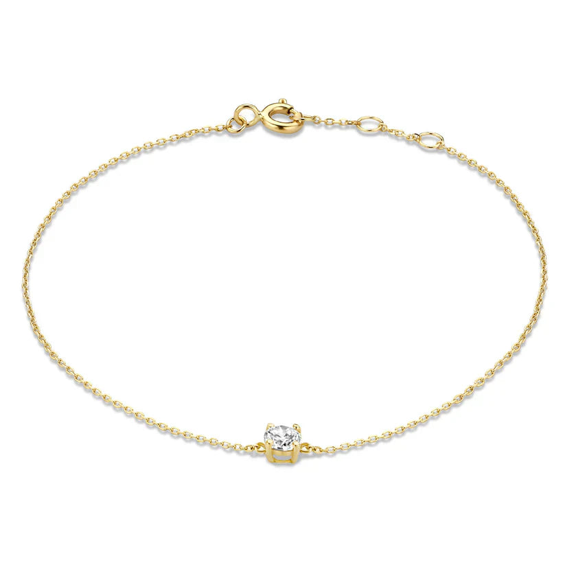 Dana Moissanite Stone Bracelet | Gold