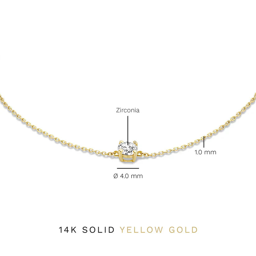 Dana Moissanite Stone Bracelet | Gold