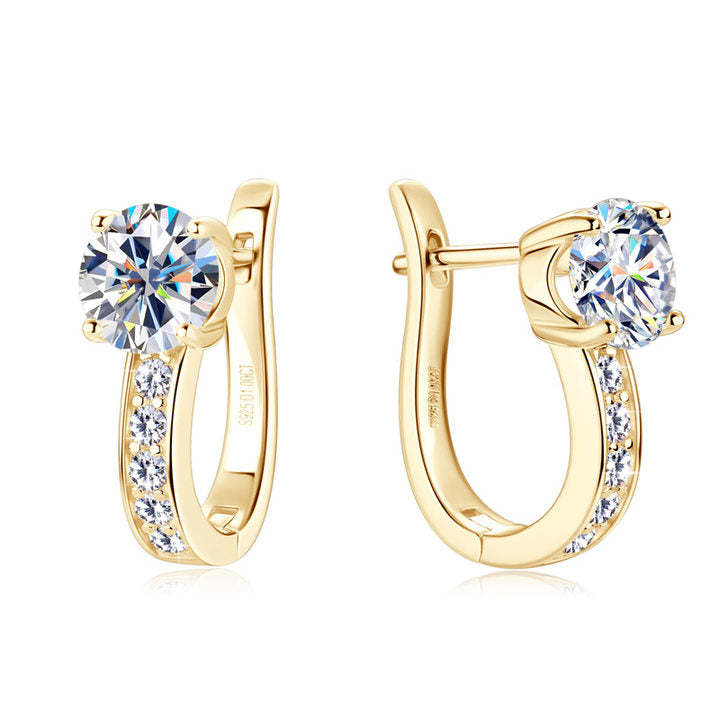 Leni Channel Earrings | Gold