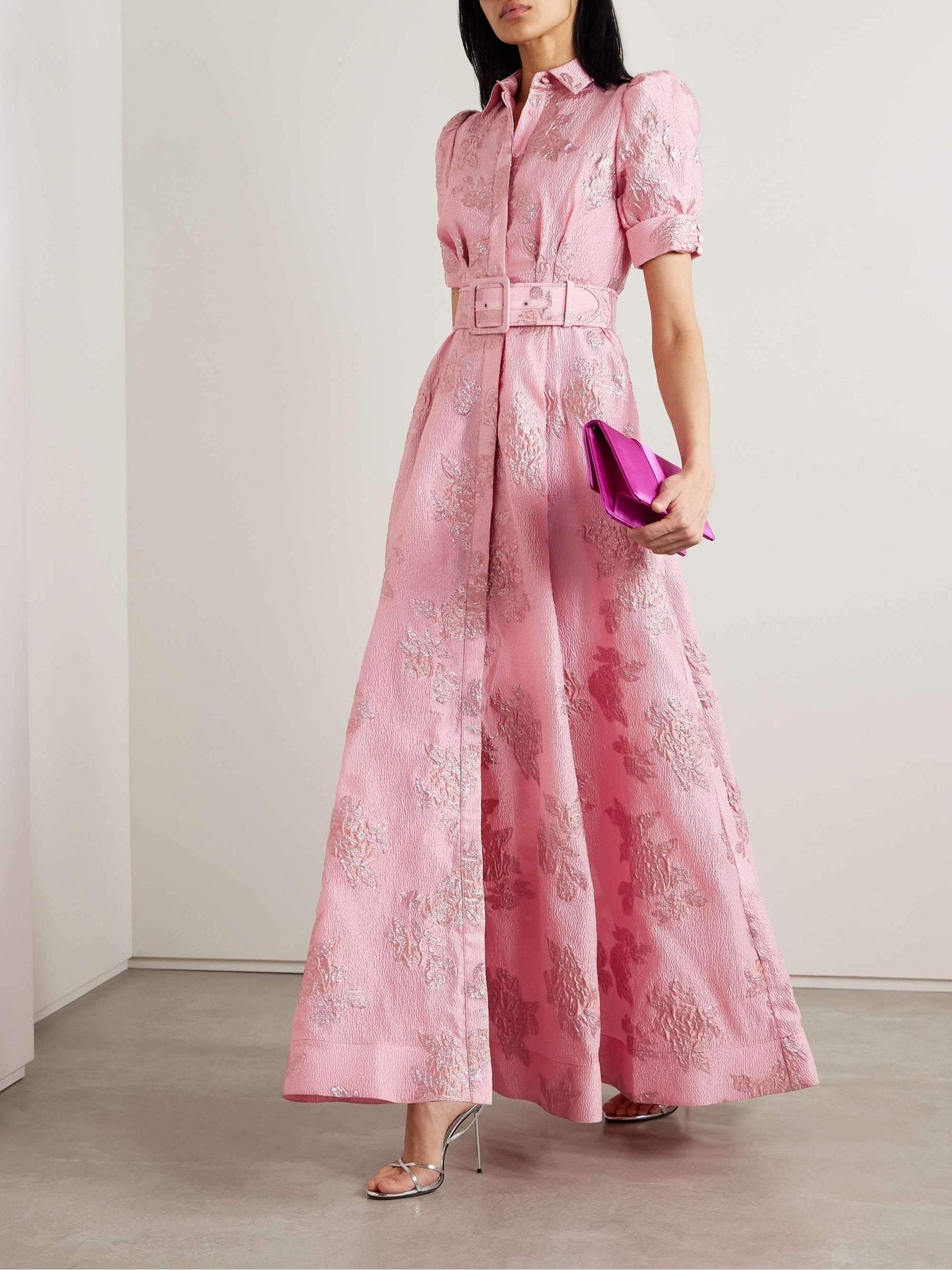 Celeste - Short dress with puff sleeves