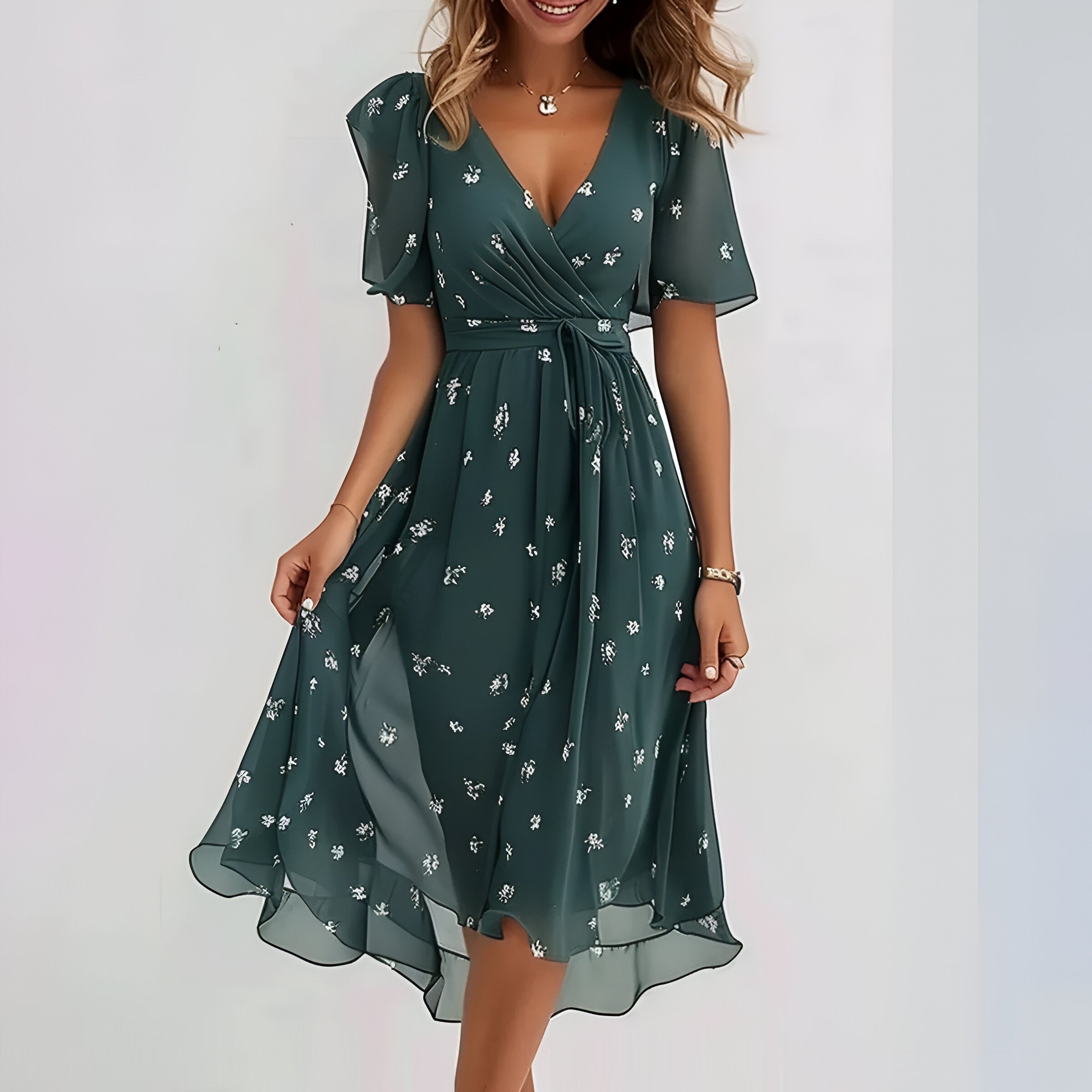 Seraya™ – Elegant, airy dress with a belly-covering cut
