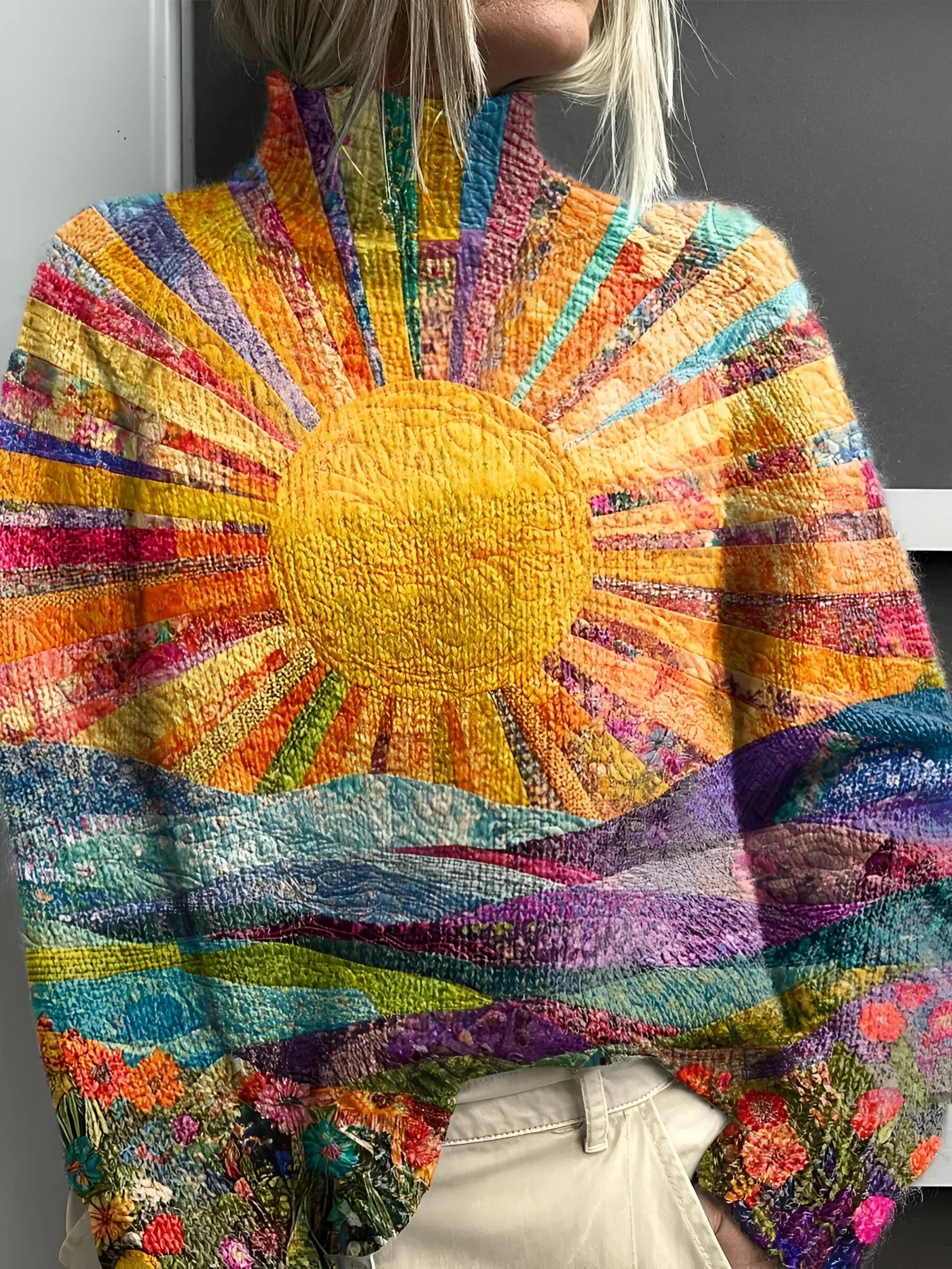 Simone - Colorful and Joyful Turtleneck Sweater