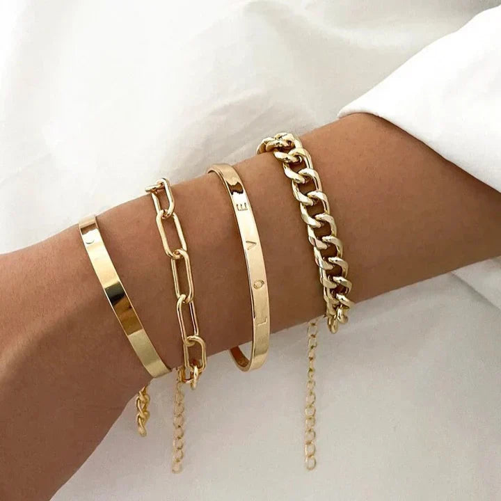 Lacy  Mercer Bracelet Set | Gold