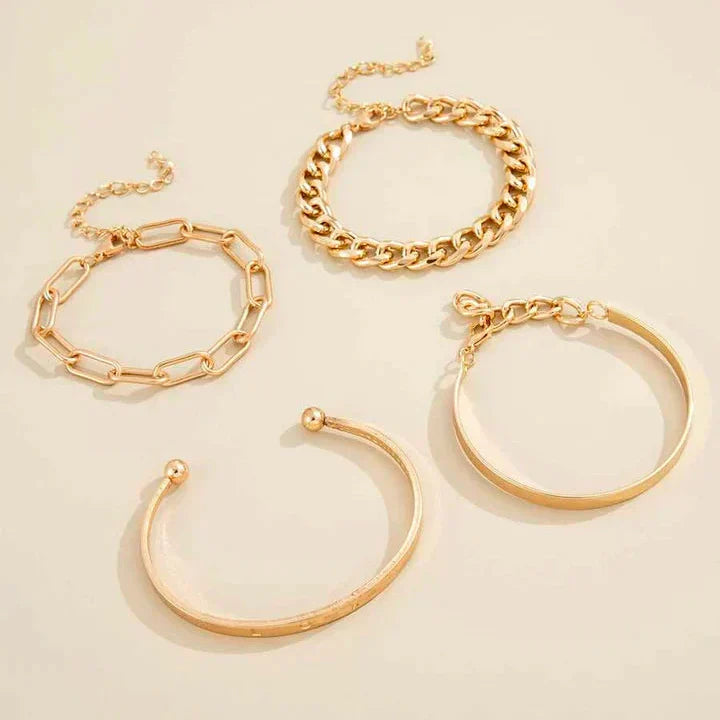 Lacy  Mercer Bracelet Set | Gold